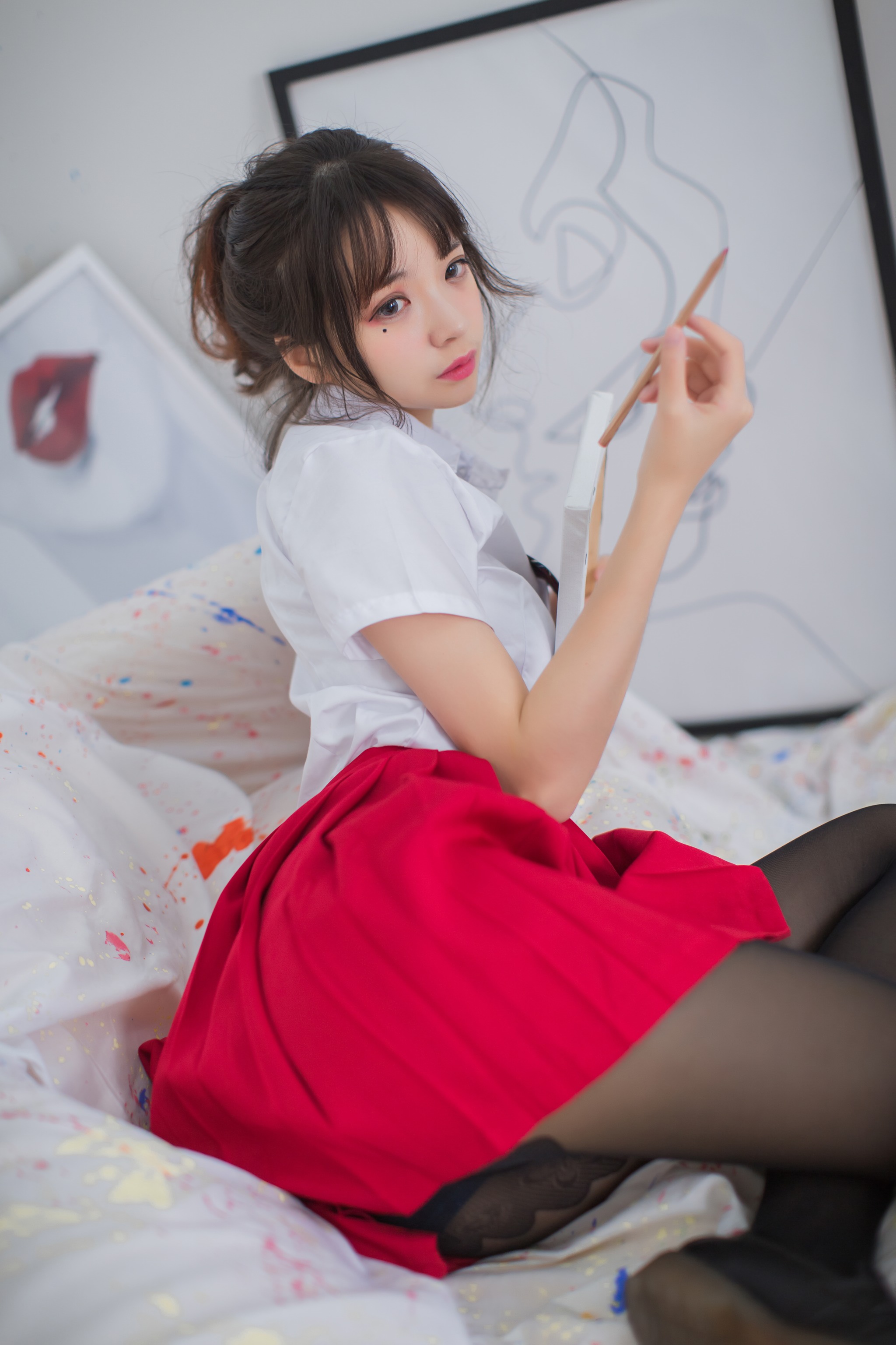 图片[1]-疯猫ss – NO.021 画室jk [23P]-XikXak